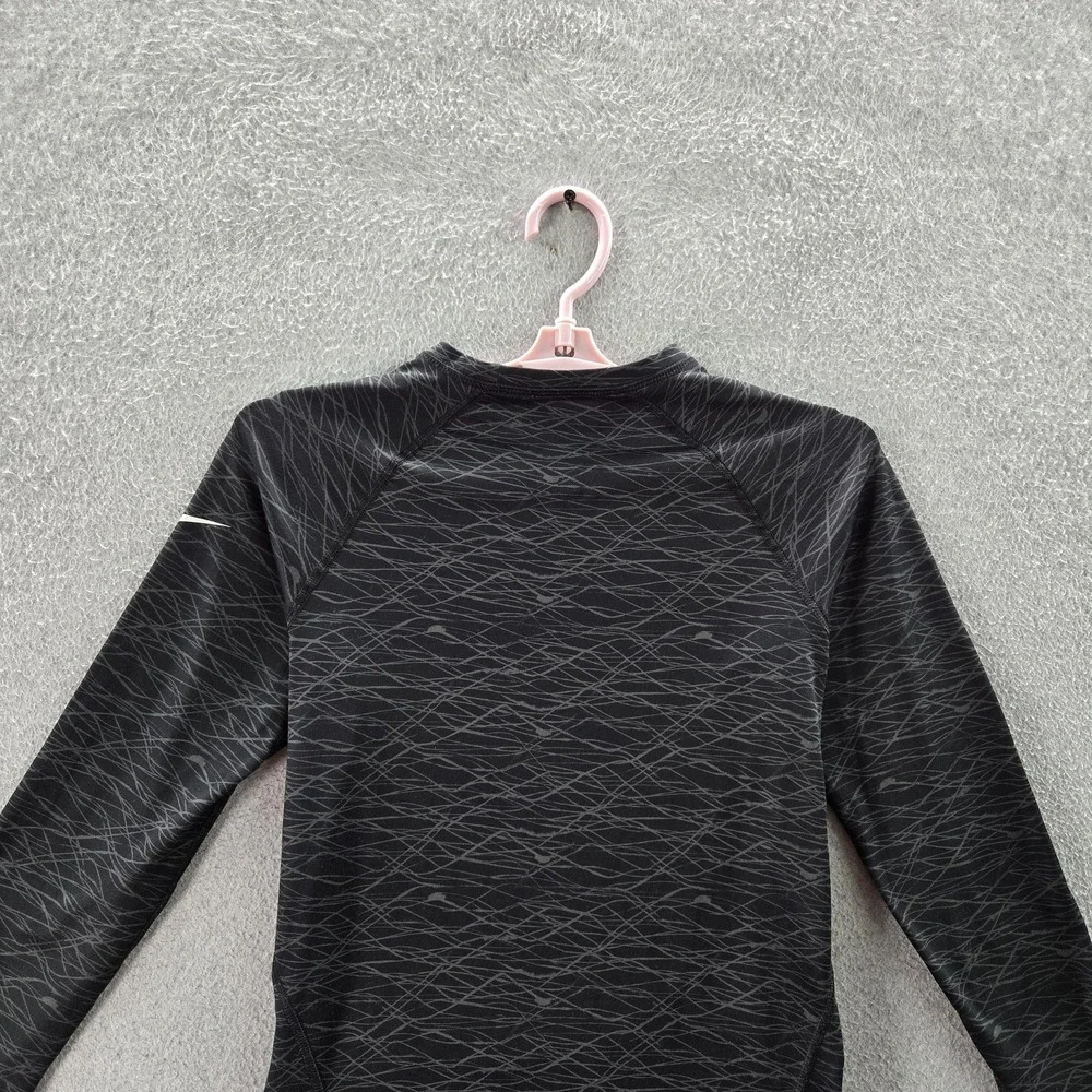 Nike Men Activewear‎ Top M Black Geometric Dri-Fit Pro Combat Compression